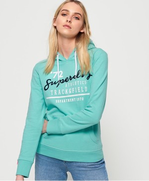 Superdry Track & Field Lightweight Női Kapucnis Pulóver Menta | LPTHJ4180